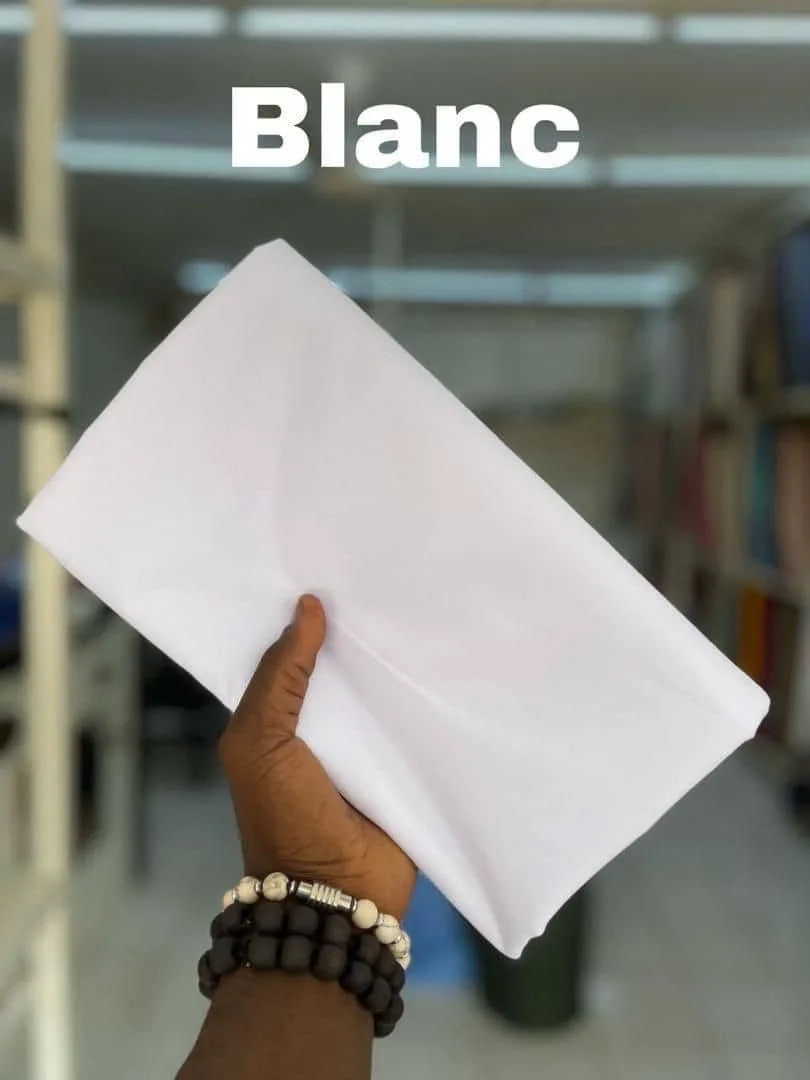 Tissu uni – Blanc